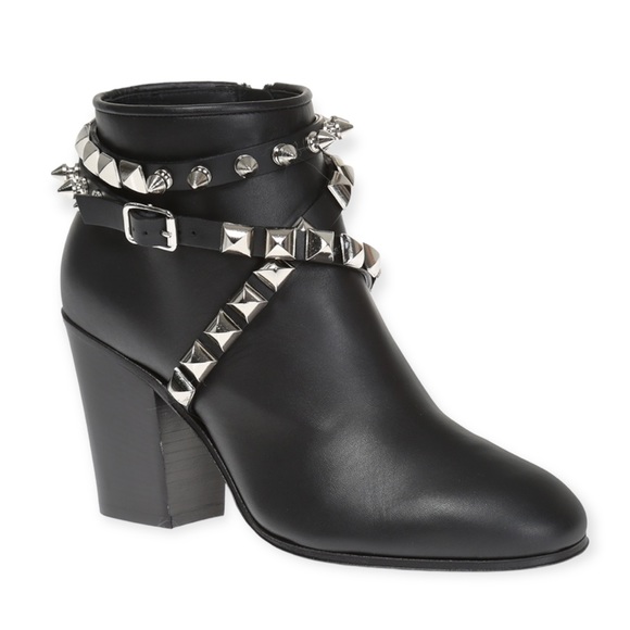 Giuseppe Zanotti Shoes - Giuseppe Zanotti Design Nicky Studded Heeled Leather Ankle Boots